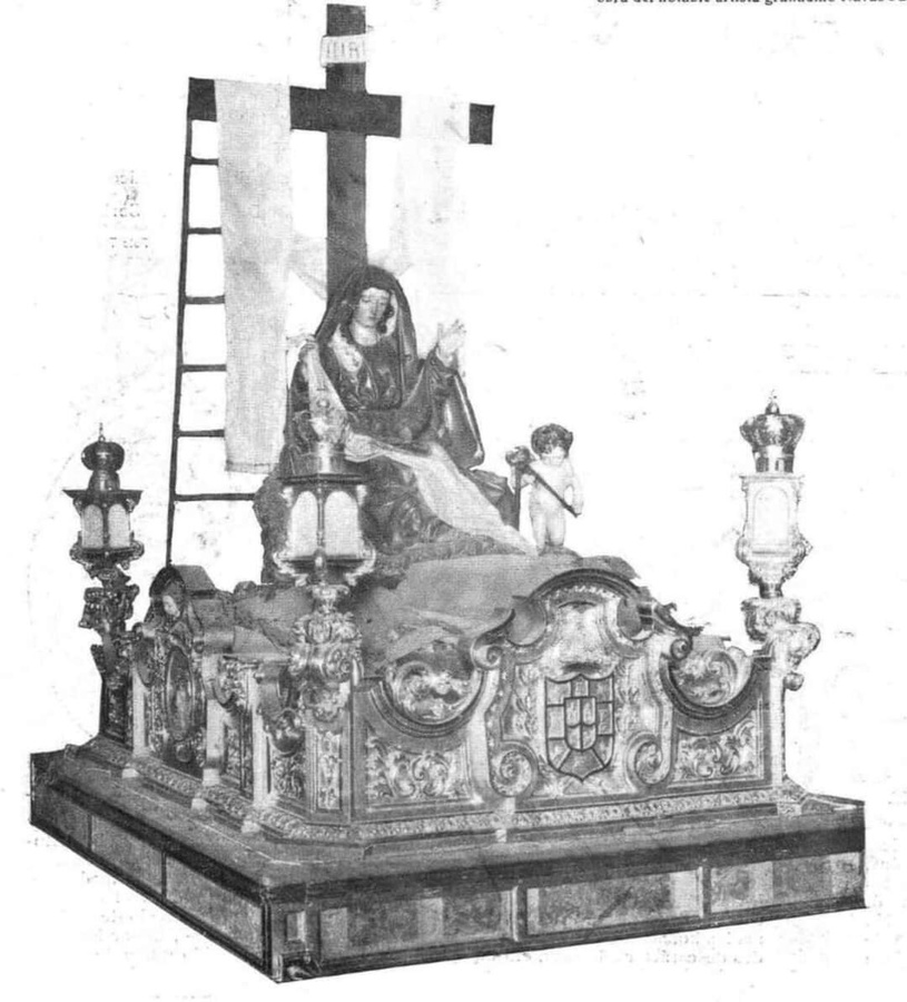 Dibujo del antiguo paso de la Soledad